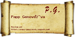 Papp Genovéva névjegykártya