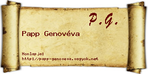 Papp Genovéva névjegykártya