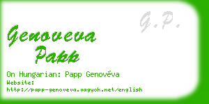 genoveva papp business card